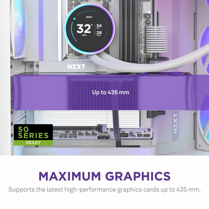 NZXT H9 Flow RGB - Boîtier Moyen-tour - Blanc