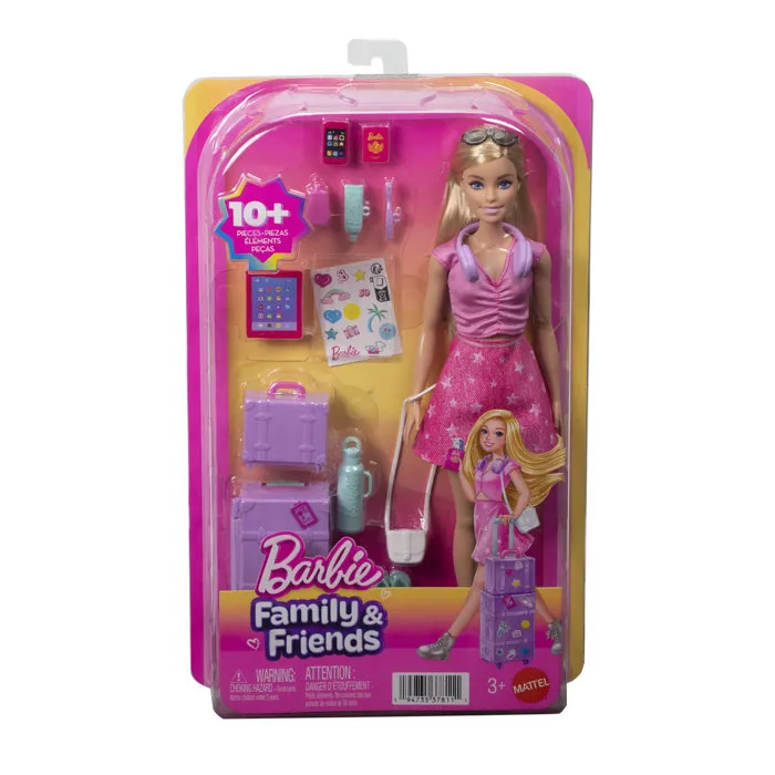 Mattel Barbie Malibu Aventures Sans Limites avec bagages de voyage Mattel Barbie Malibu Aventures Sans Limites avec bagages de voyage