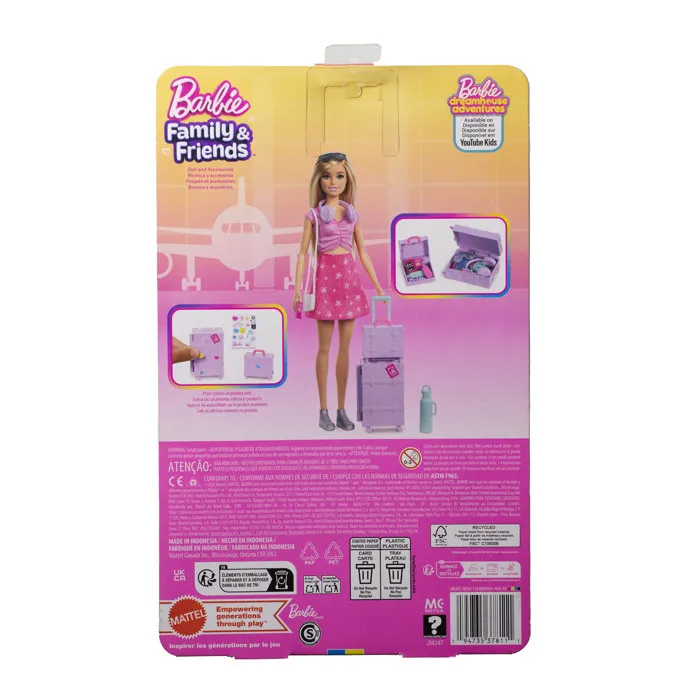 Mattel Barbie Malibu Aventures Sans Limites avec bagages de voyage Mattel Barbie Malibu Aventures Sans Limites avec bagages de voyage