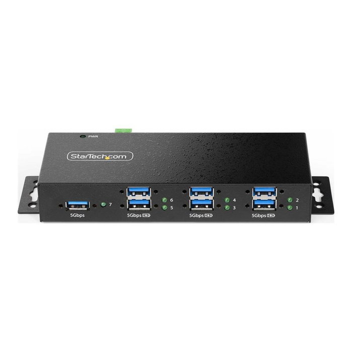 Startech 5 gr7Aindrm Hub USB 7 ports USB 3.2 Gen 2 Type A avec Battery Charging 1.2 - Montage mural, sobre mesa, rail DIN - Noir Startech 5 gr7Aindrm Hub USB 7 ports USB 3.2 Gen 2 Type A avec Battery Charging 1.2 - Montage mural, sobre mesa, rail DIN - Noir
