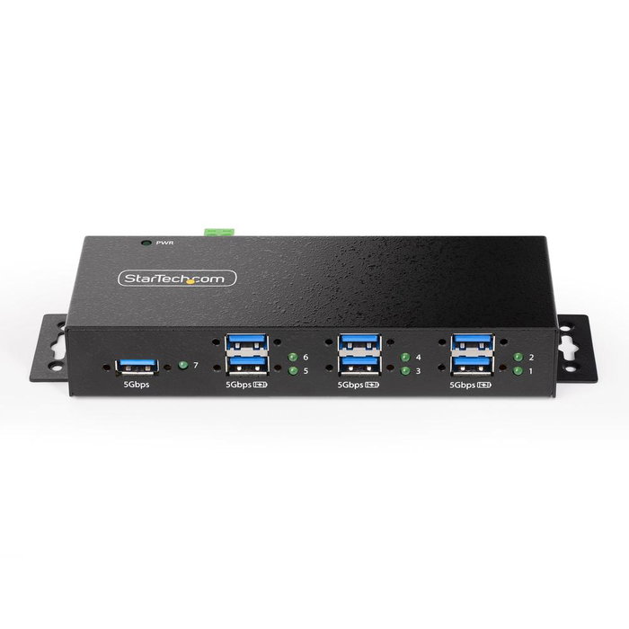 Startech 5 gr7Aindrm Hub USB 7 ports USB 3.2 Gen 2 Type A avec Battery Charging 1.2 - Montage mural, sobre mesa, rail DIN - Noir Startech 5 gr7Aindrm Hub USB 7 ports USB 3.2 Gen 2 Type A avec Battery Charging 1.2 - Montage mural, sobre mesa, rail DIN - Noir