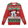 Cerdá Pull en Maille à Motif Mickey de Noël Rouge - Taille XL