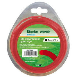 Riegolux Fil de débroussailleuse en nylon carré 4 mm x 15 m