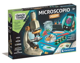 Clementoni - Jeu de Microscope Smart Deluxe - Kit Scientifique avec Instruments pour Expériences - Recommandé à partir de 8 ans