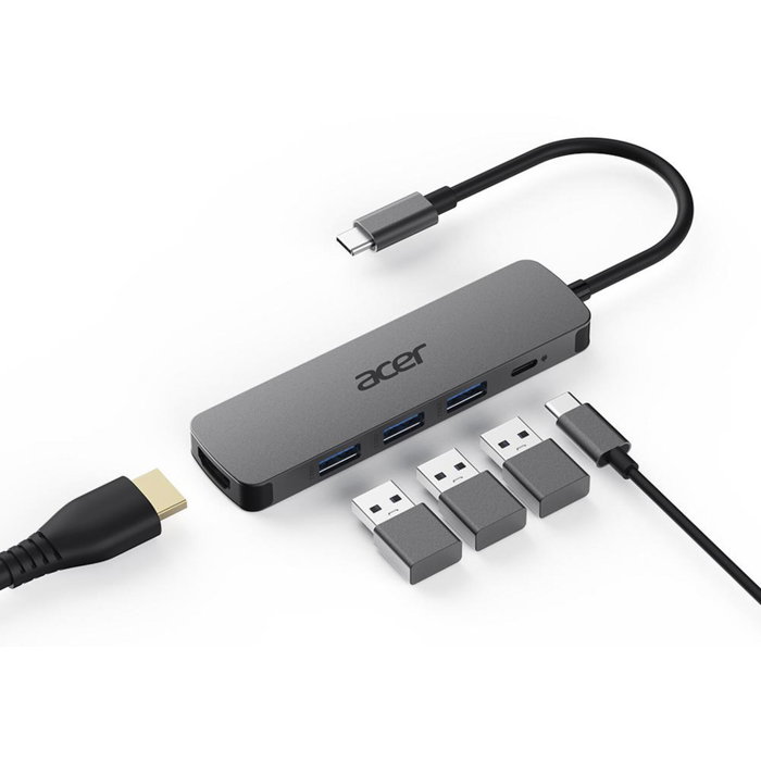 Acer Docking station USB Type-C 5-en-1 Argent Acer Docking station USB Type-C 5-en-1 Argent