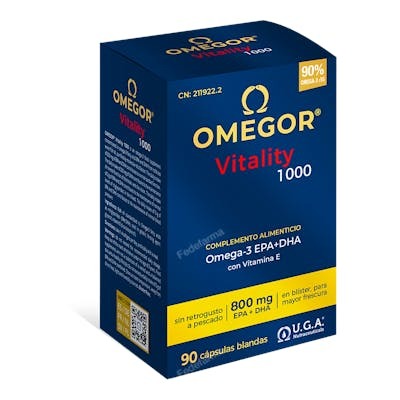 UGA NUTRACEUTICALS Omegor Vitality 1000 90 Perles Oméga-3 EPA DHA Triglycérides UGA NUTRACEUTICALS Omegor Vitality 1000 90 Perles Oméga-3 EPA DHA Triglycérides