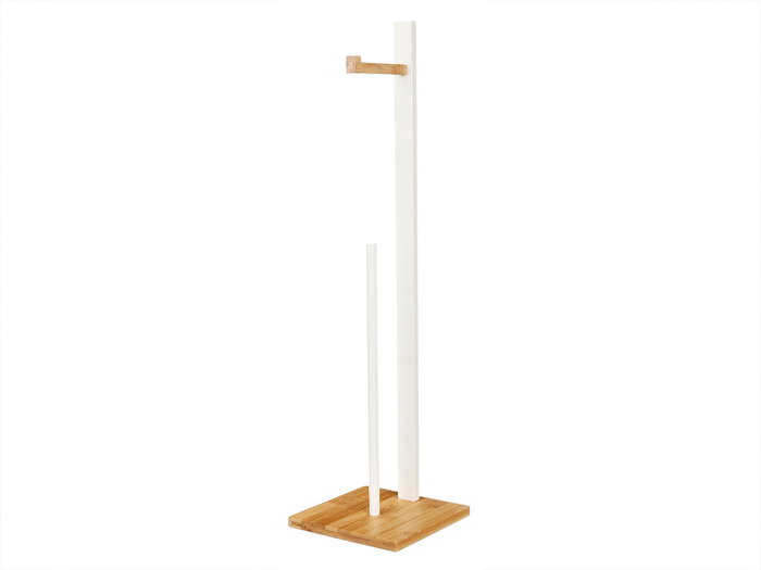 BERILO Porte-rouleau en bambou blanc