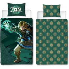 Zelda - Parure de lit réversible Microfibre 1 housse de couette 140 x 200 cm + 1 taie d'oreiller 63 x 63 cm - Licenciée