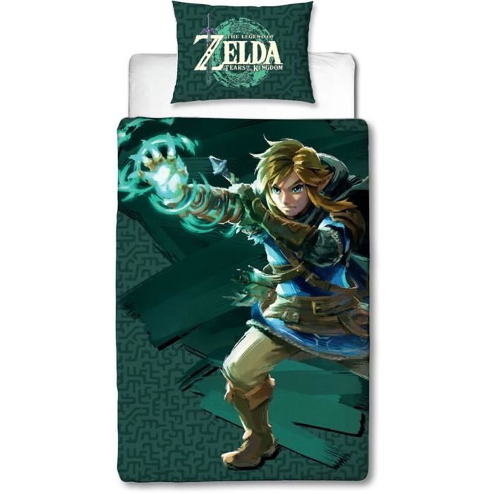 Zelda Parure de lit réversible en microfibre 140 x 200 cm, Multicolore
