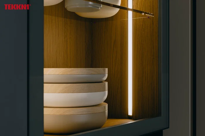 KIMERA UHRE Profilé Aluminium Anodisé Noir avec Diffuseur Opal, Tapons et Clips de Fixation 2,02M