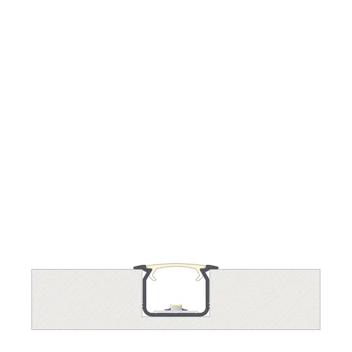 KIMERA UHRE Profilé Aluminium Anodisé Noir avec Diffuseur Opal, Tapons et Clips de Fixation 2,02M