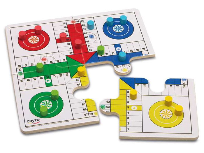 Cayro - Jeu de société en bois Parchís et Oca (jeu de l'oie) dans boîte métal - Dimensions 12x19,5x5 cm - Instructions multilingues incluant français Cayro - Jeu de société en bois Parchís et Oca (jeu de l'oie) dans boîte métal - Dimensions 12x19,5x5 cm - Instructions multilingues incluant français