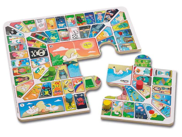 Cayro - Jeu de société en bois Parchís et Oca (jeu de l'oie) dans boîte métal - Dimensions 12x19,5x5 cm - Instructions multilingues incluant français Cayro - Jeu de société en bois Parchís et Oca (jeu de l'oie) dans boîte métal - Dimensions 12x19,5x5 cm - Instructions multilingues incluant français