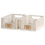 Day Lot de 2 boîtes de rangement pliables blanches