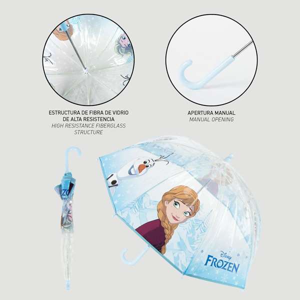 Cerdá Parapluie manuel Disney Frozen 45 cm bleu clair enfant
