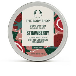 The Body Shop Beurre Corporel Fraise 50 ml - Hydratation 96h - Vegan - 95% Ingrédients Naturels