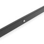 Emuca barre de penderie pour armoire Castor avec lumière LED, batterie amovible et détecteur de mouvement, 1.158, Peint en noir texturé