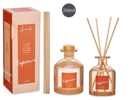 Acorde Mikado Diffuseur à tiges Jengibre 250ml - Verre Orange 8x12x8 cm (Set de 6)
