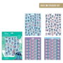Cerdá Pack d'autocollants Stitch (18 x 25 cm) - Lot de stickers pour enfants à partir de 3 ans - Version bleue