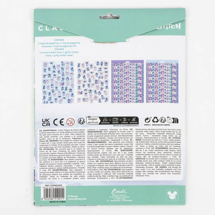 Autocollants Stitch Bleu