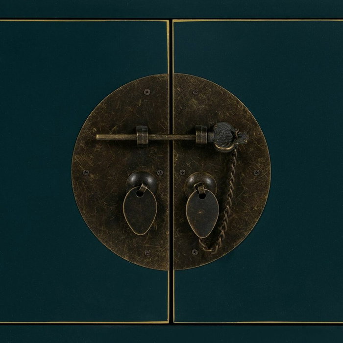 Table de Nuit ORIENTE Bleu Bois MDF 50 x 40 x 66 cm Table de Nuit ORIENTE Bleu Bois MDF 50 x 40 x 66 cm