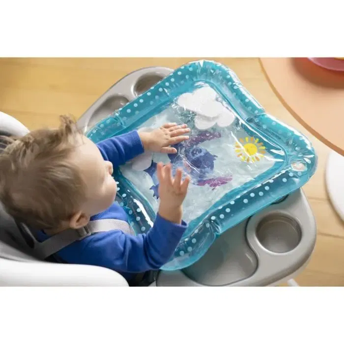 Bright Starts - DISNEY BABY Stitch - Tapis d'eau gonflable d'éveil sensoriel pour bébé, jeu pour le ventre, facile à nettoyer, dès la naissance