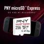 PNY Carte mémoire microSD Express microSDXC 256 Go UHS-I U3 V30 A1 jusqu'à 890 Mo/s en lecture - Compatible Nintendo Switch