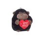 Creaciones Llopis Peluche gorila en forme de cœur avec bolide, 32 cm, en polyester, pour enfants à partir de 12 mois