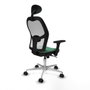Piqueras y Crespo Chaise de Bureau Jorquera 3D086N1 Vert émeraude