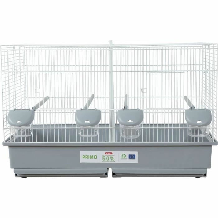 Zolux Cage d'élevage oiseaux Primo - Blanc et gris