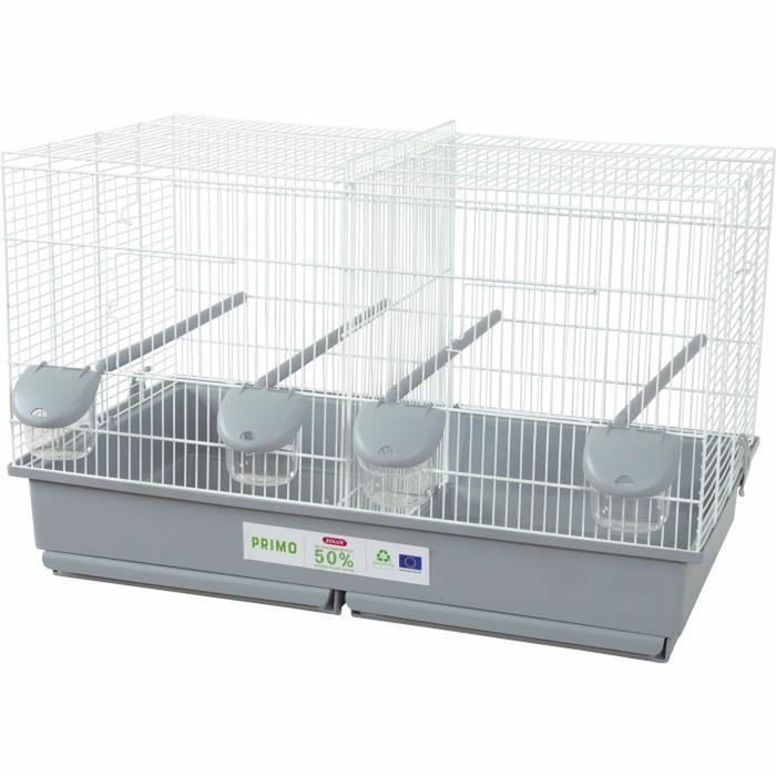 Zolux Cage d'élevage oiseaux Primo - Blanc et gris