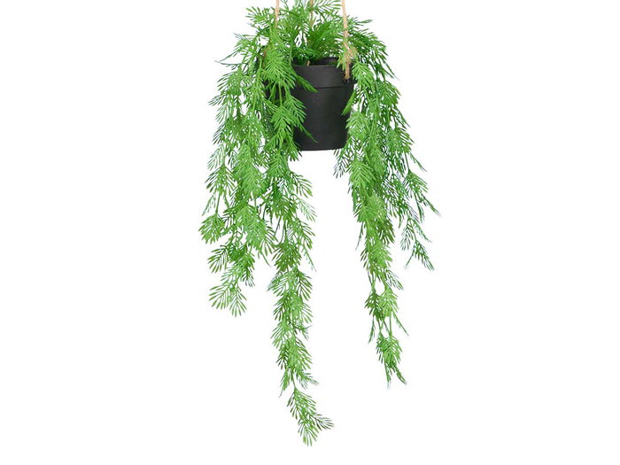 Ibergarden Plante Feuille Fendue à Suspendre Moyenne 27x36x17 cm Vert/Noir (Set de 12)