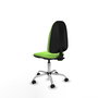 PIQUERAS Y CRESPO Chaise de bureau Algarra, tissu pistache, base chromée