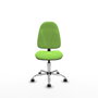PIQUERAS Y CRESPO Chaise de bureau Algarra, tissu pistache, base chromée