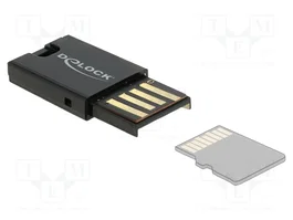 DELOCK Lecteur de cartes microSD USB 2.0 noir