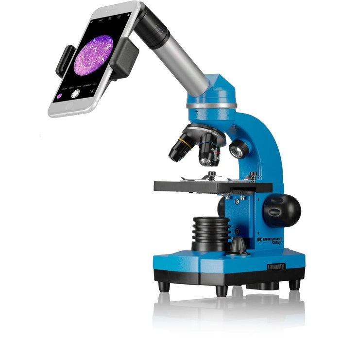 Bresser Junior BIOLUX SEL - Microscope étudiant bleu (40x-1600x)