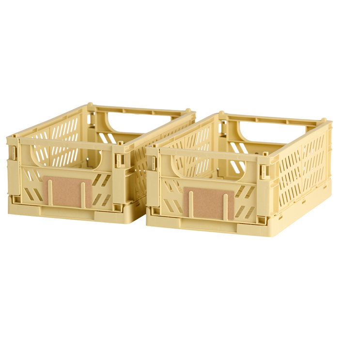 Day Lot de 2 boîtes de rangement pliables jaune sable