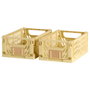 Day Lot de 2 boîtes de rangement pliables jaune sable