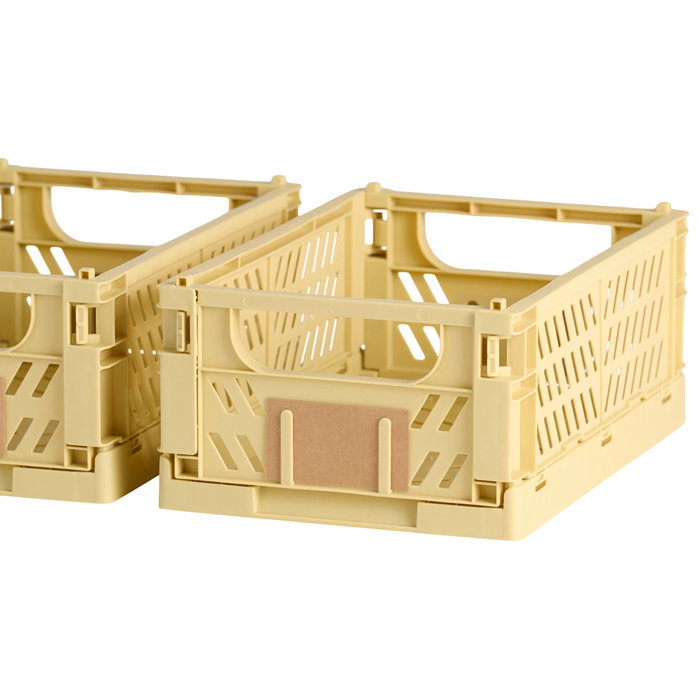 Day Lot de 2 boîtes de rangement pliables jaune sable
