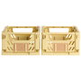 Day Lot de 2 boîtes de rangement pliables jaune sable