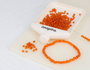 Innspiro Rocaille en verre ronde argenté orange 3,8mm 120g