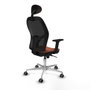Piqueras y Crespo Chaise de Bureau avec Appui-tête Jorquera 2D086G1 Marron Noir