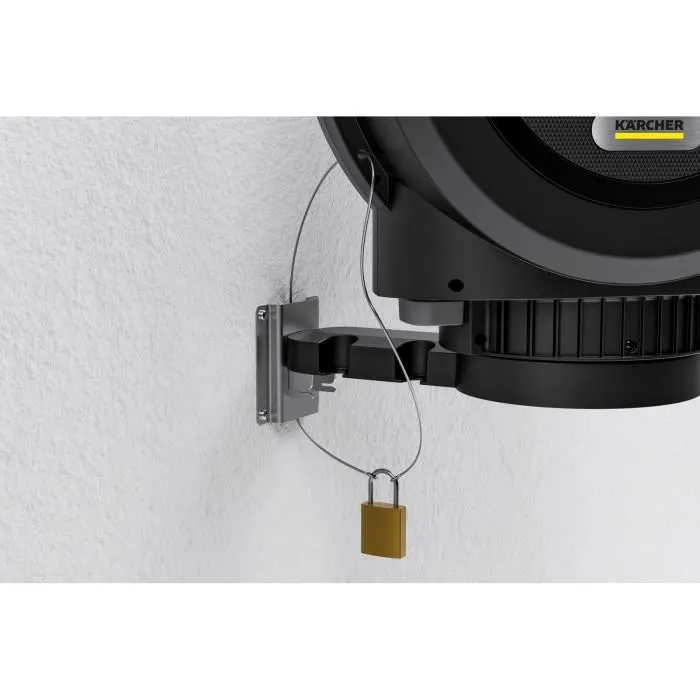 Karcher HBX 5.30 Dévidoir mural automatique avec tuyau 30m pour arrosage jardin et terrasse pivot 180° résistant UV et gel