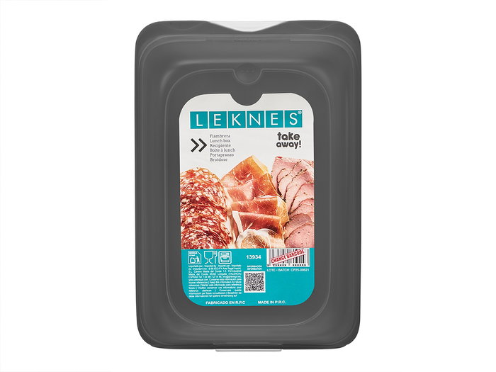 LEKNES Boîte à lunch haute en plastique, assortiment de 2 couleurs