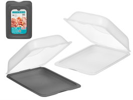LEKNES Boîte à lunch haute en plastique, assortiment de 2 couleurs