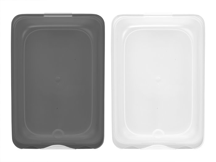 LEKNES Boîte à lunch haute en plastique, assortiment de 2 couleurs