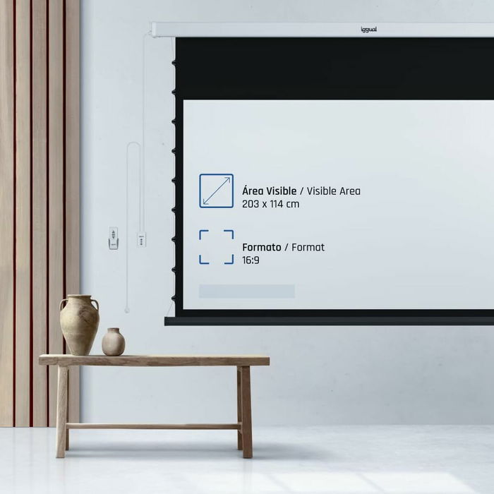 Ecran Mural Electrique iggual IGG319680 92"