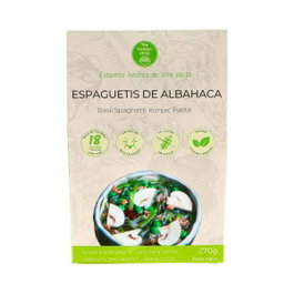 The Konjac Shop Spaghettis Basilic Konjac 200g - Vegan, Sans Gluten, Sans Lactose