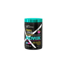Novex - Masque capillaire réparateur Santo Black Poderoso avec huile de baobab - 1 kg - Hydratation intense, brillant et anti-frisottis