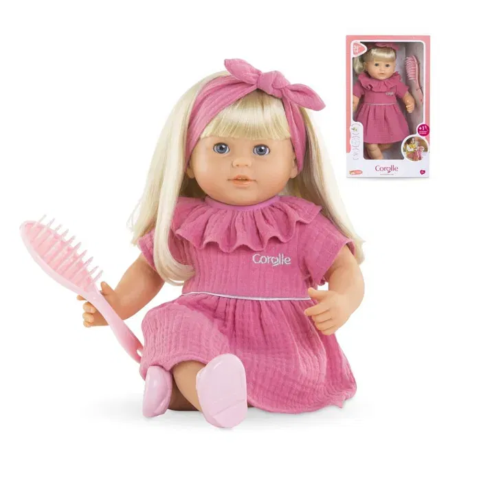 Corolle Poupon Jade 36 cm - Bébé fille avec cheveux longs faciles à coiffer, parfum vanille, yeux dormeurs et corps souple - Pour enfants dès 3 ans Corolle Poupon Jade 36 cm - Bébé fille avec cheveux longs faciles à coiffer, parfum vanille, yeux dormeurs et corps souple - Pour enfants dès 3 ans